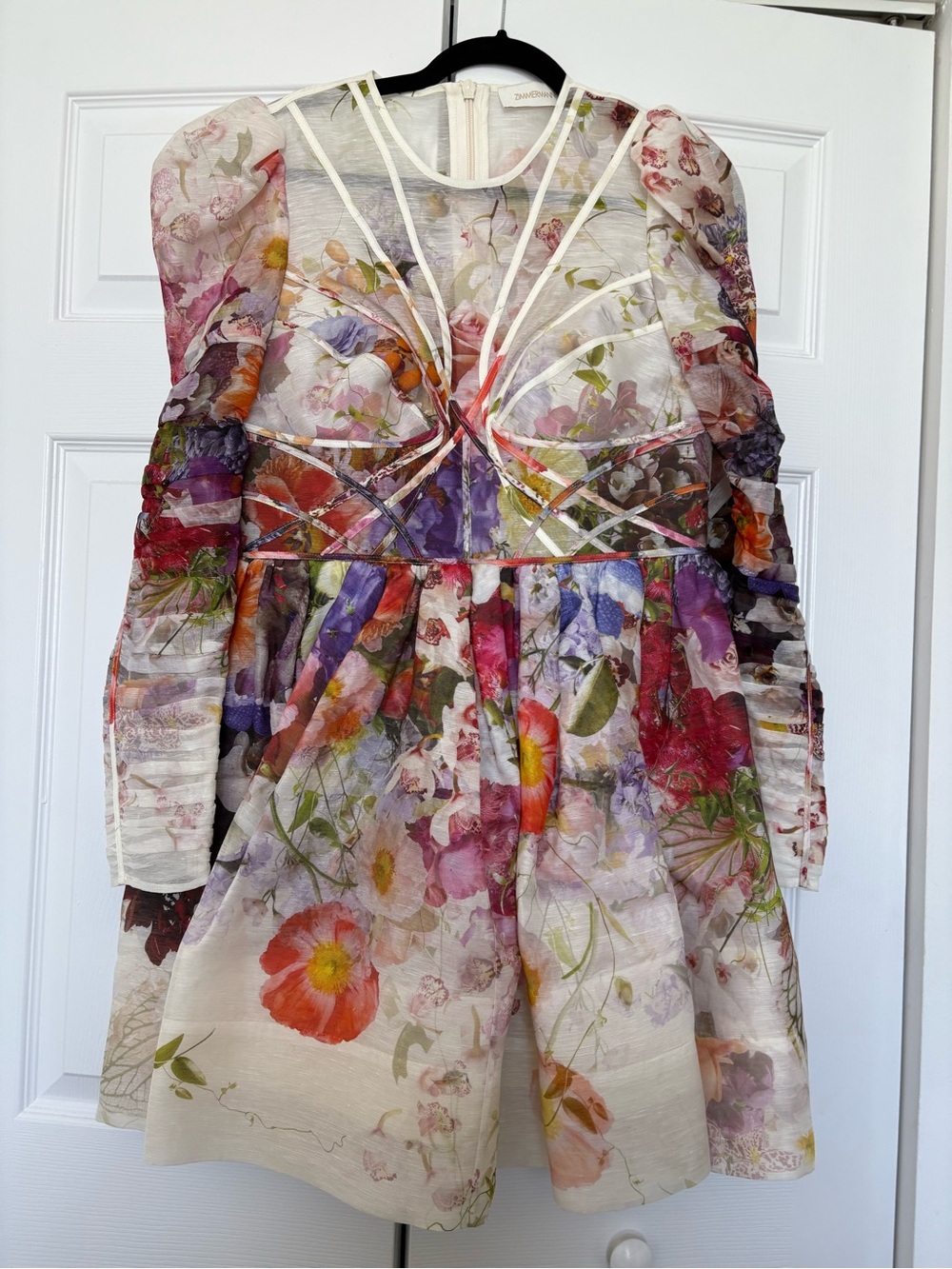 NWOT Zimmermann Prima Panelled Mini Dress AUS2-US8